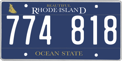 RI license plate 774818