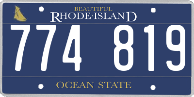 RI license plate 774819