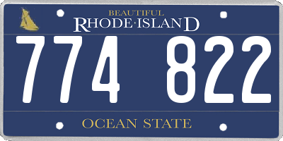 RI license plate 774822
