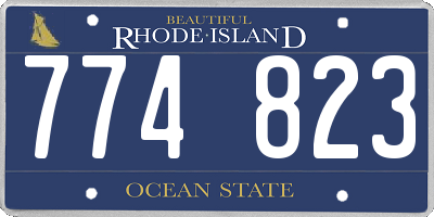 RI license plate 774823