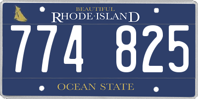 RI license plate 774825