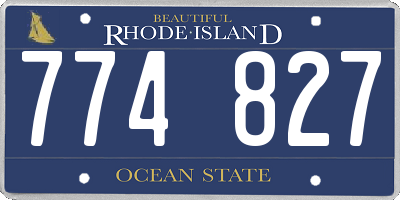 RI license plate 774827