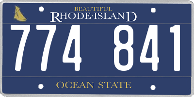 RI license plate 774841