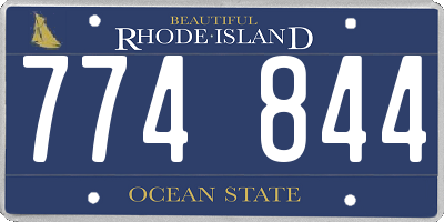 RI license plate 774844