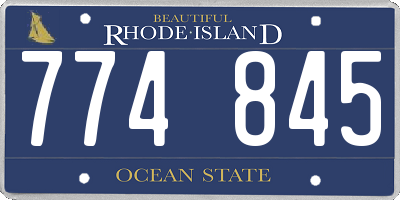 RI license plate 774845