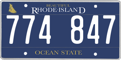 RI license plate 774847