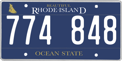 RI license plate 774848