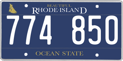 RI license plate 774850