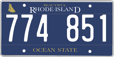 RI license plate 774851