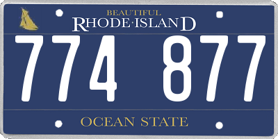 RI license plate 774877