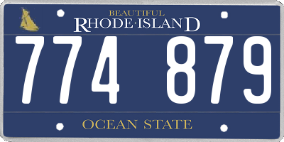 RI license plate 774879
