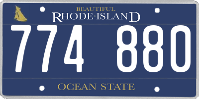 RI license plate 774880