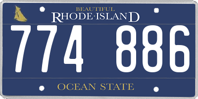 RI license plate 774886