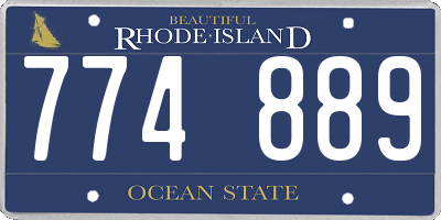 RI license plate 774889