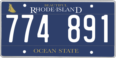 RI license plate 774891