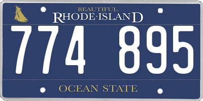 RI license plate 774895