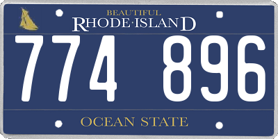 RI license plate 774896