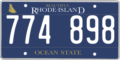 RI license plate 774898
