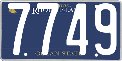 RI license plate 7749
