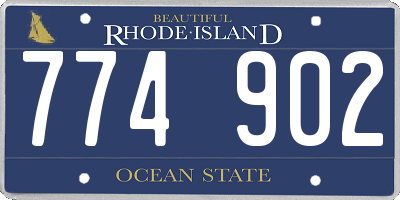 RI license plate 774902
