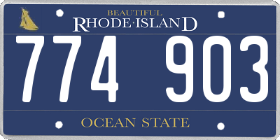 RI license plate 774903