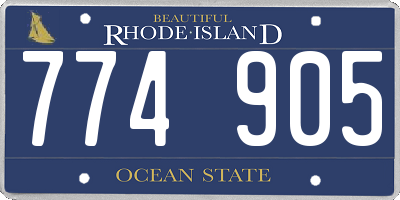 RI license plate 774905