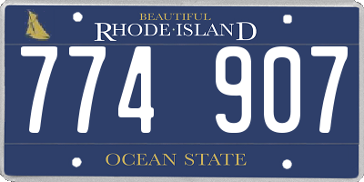 RI license plate 774907