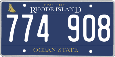 RI license plate 774908