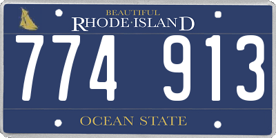 RI license plate 774913