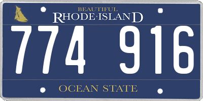 RI license plate 774916
