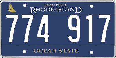 RI license plate 774917