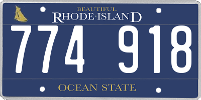 RI license plate 774918