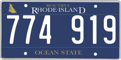 RI license plate 774919
