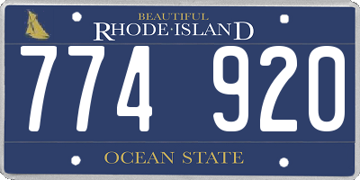 RI license plate 774920