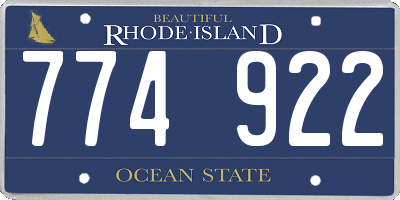 RI license plate 774922