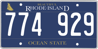 RI license plate 774929