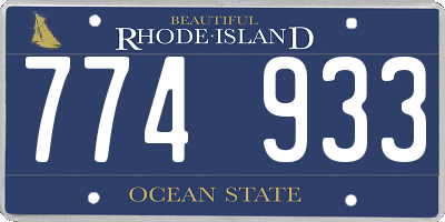 RI license plate 774933
