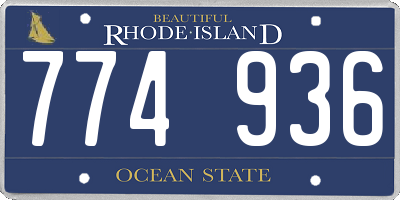 RI license plate 774936