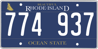 RI license plate 774937