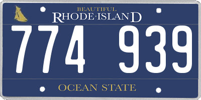 RI license plate 774939