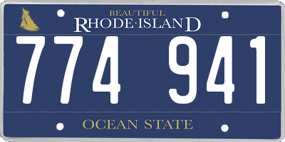 RI license plate 774941