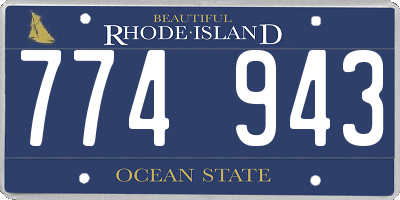 RI license plate 774943