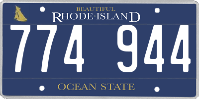 RI license plate 774944