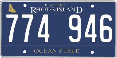 RI license plate 774946