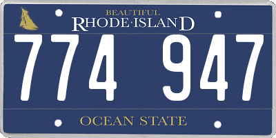 RI license plate 774947