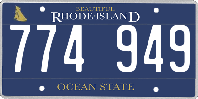 RI license plate 774949