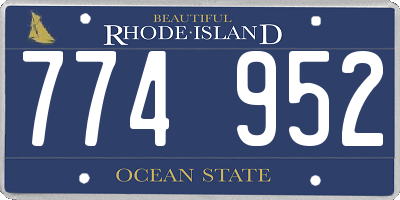 RI license plate 774952