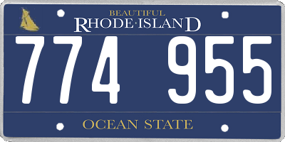 RI license plate 774955