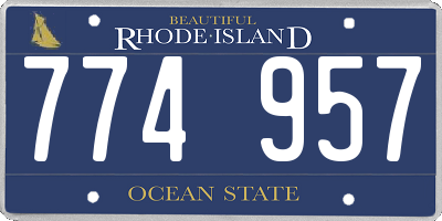 RI license plate 774957