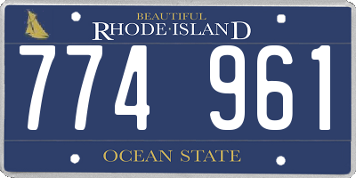 RI license plate 774961
